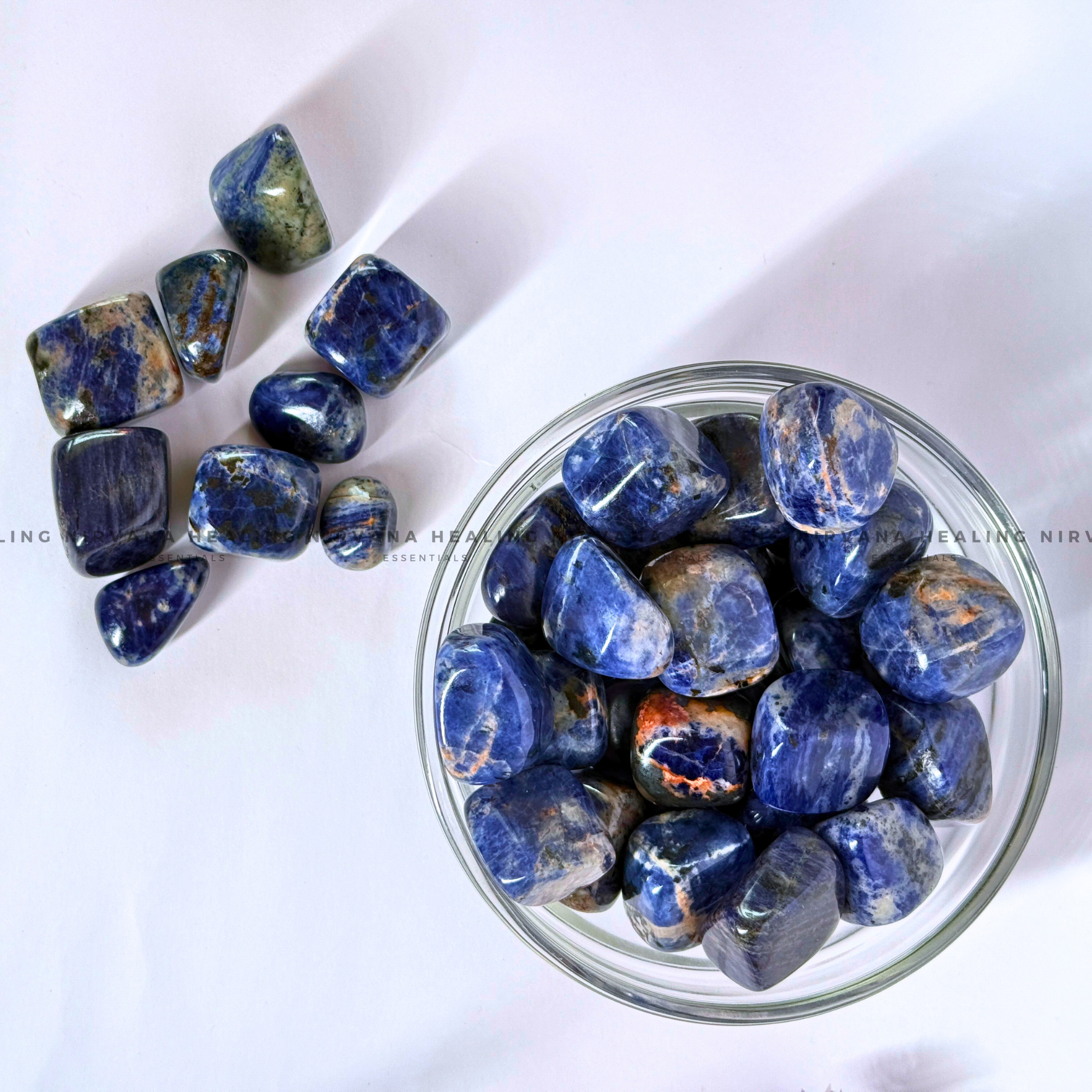 SODALITE TUMBLE HEALING STONE (Sodalite Creativity, Expression, Logic And Communication) - Image 4