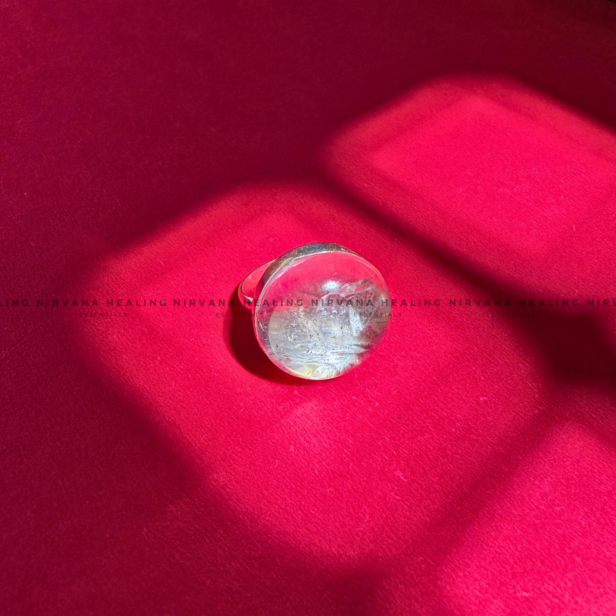 AURA QUARTZ ROUND RING (Energy Amplifier, Aura Cleanser, Protection) - Image 3