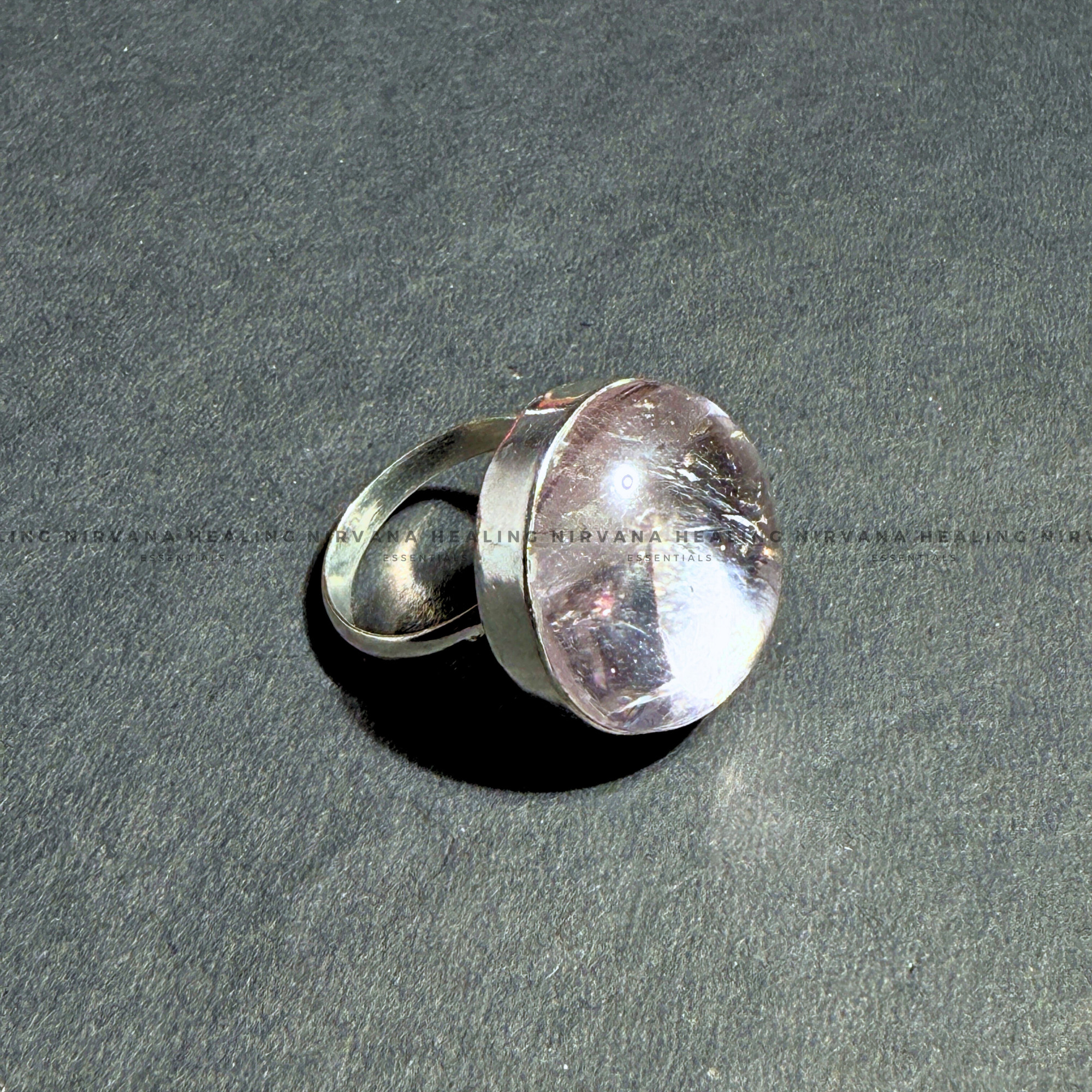 AURA QUARTZ ROUND RING (Energy Amplifier, Aura Cleanser, Protection) - Image 5