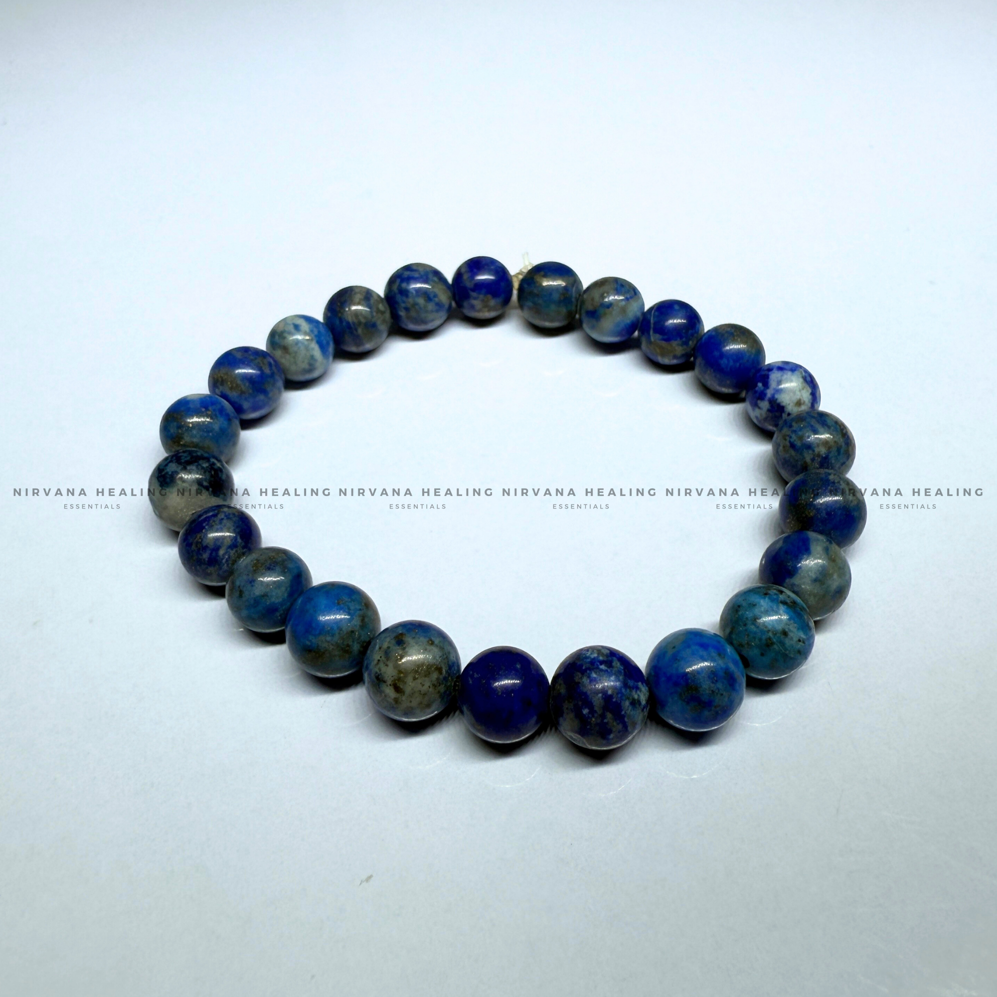 LAPIS LAZULI ROUND BEADED BRACELET
(Communication, Truth, Ease Of Expression And Wisdom) - Image 4