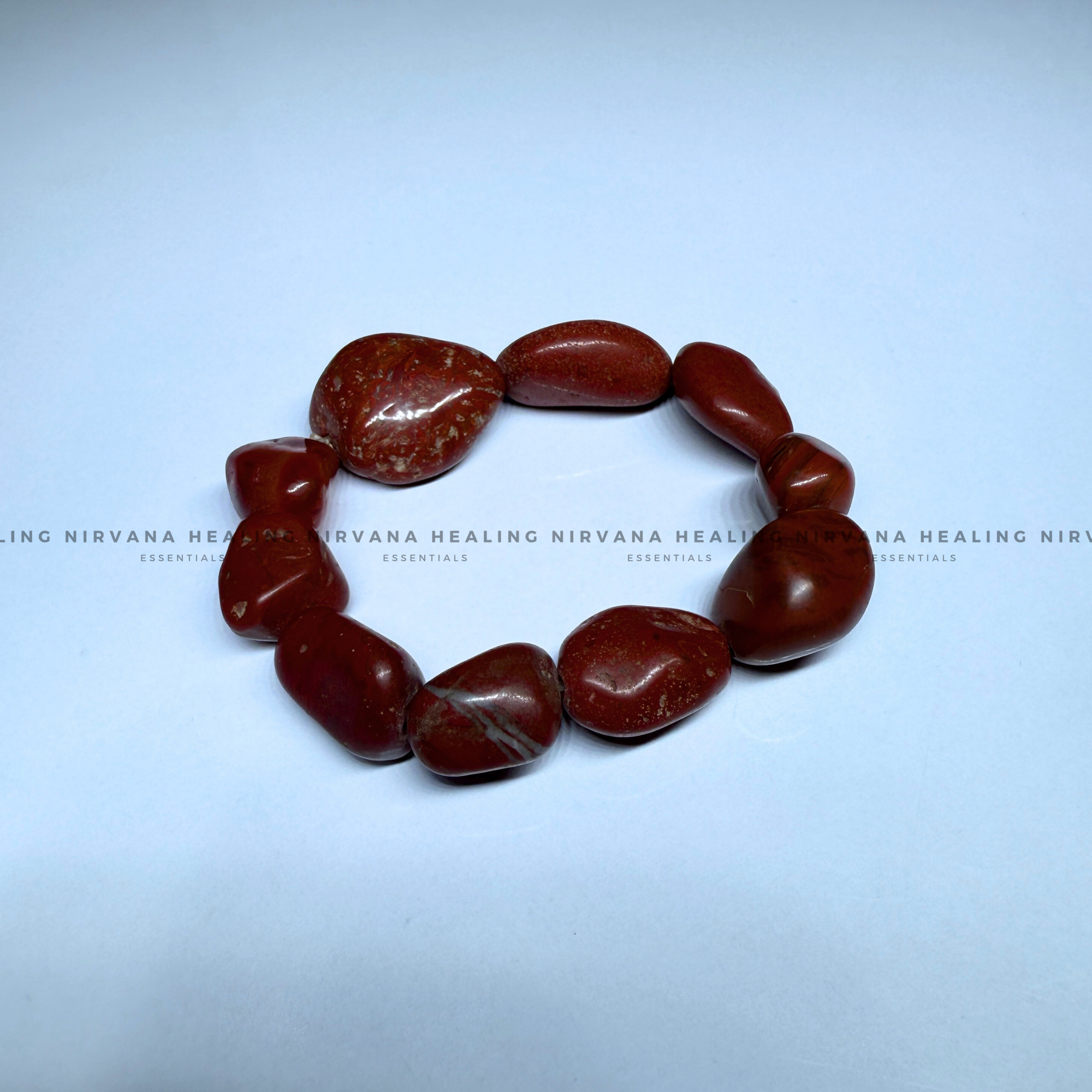 RED JASPER TUMBLE BRACELET (Immunity, Strength, Health And Pain Relief) - Image 2