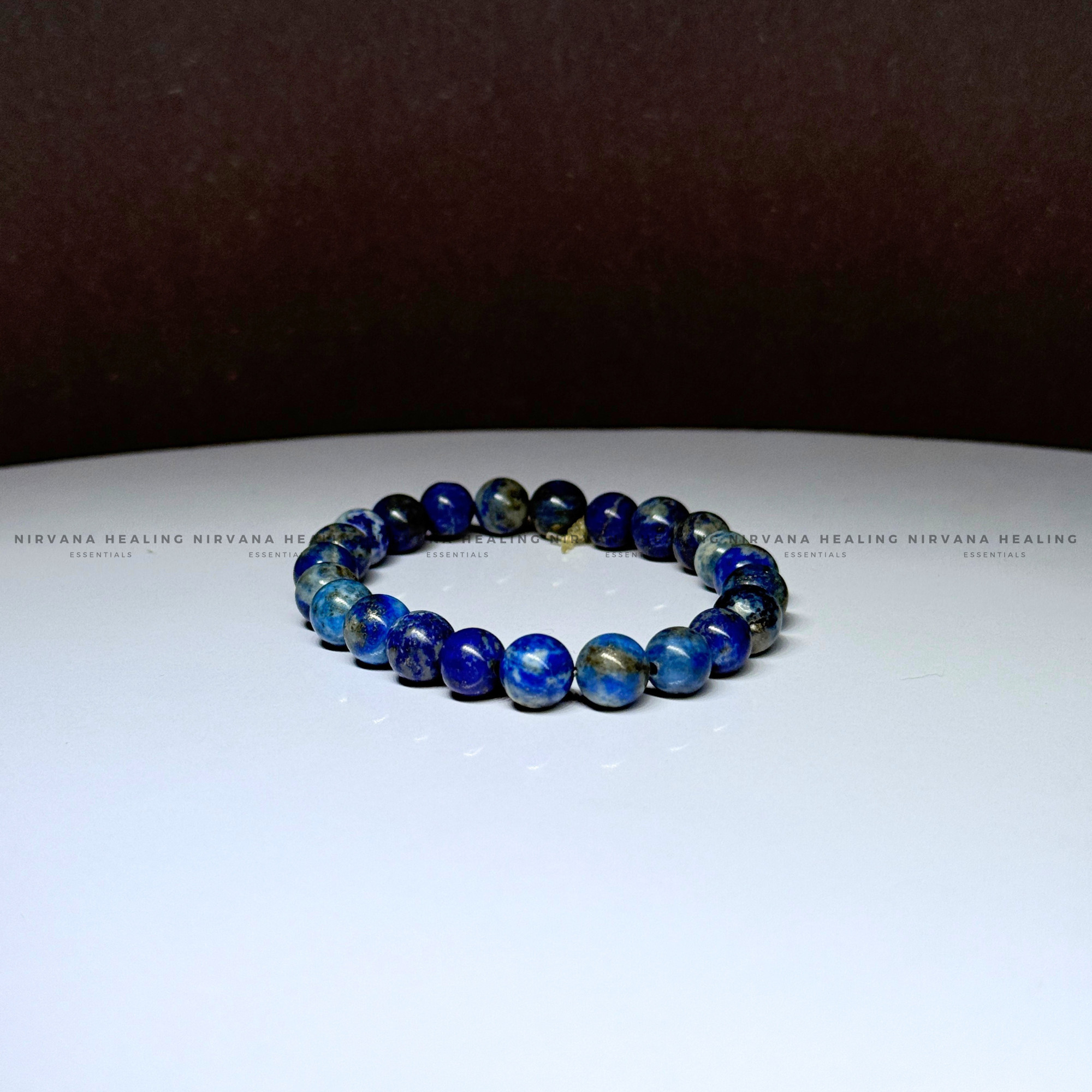 LAPIS LAZULI ROUND BEADED BRACELET
(Communication, Truth, Ease Of Expression And Wisdom) - Image 2