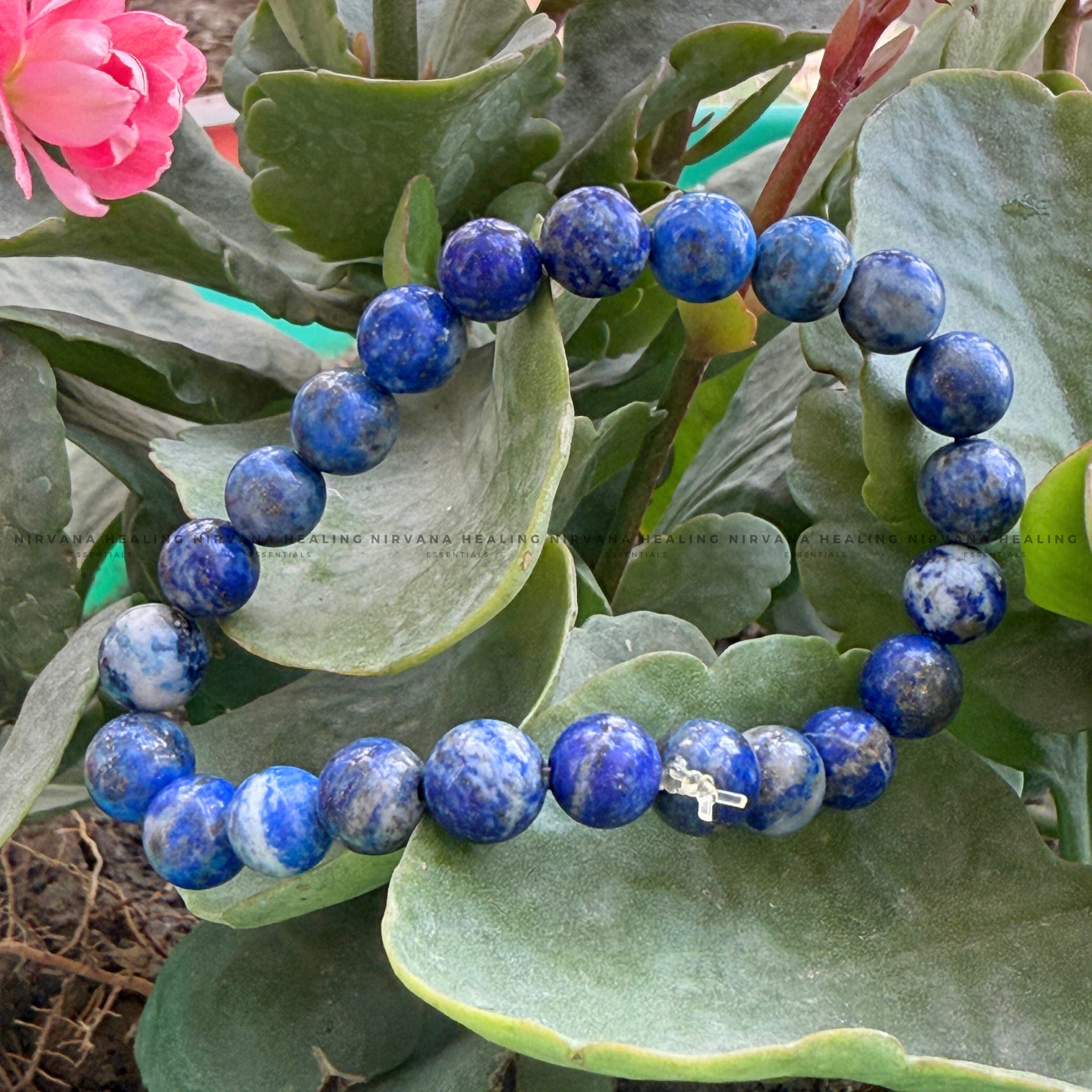 LAPIS LAZULI ROUND BEADED BRACELET
(Communication, Truth, Ease Of Expression And Wisdom) - Image 5