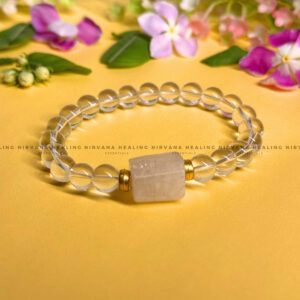 CLEAR QUARTZ WITH TUMBLE BRACELET (Mental Clarity, Master Healer And Energy Amplifier).