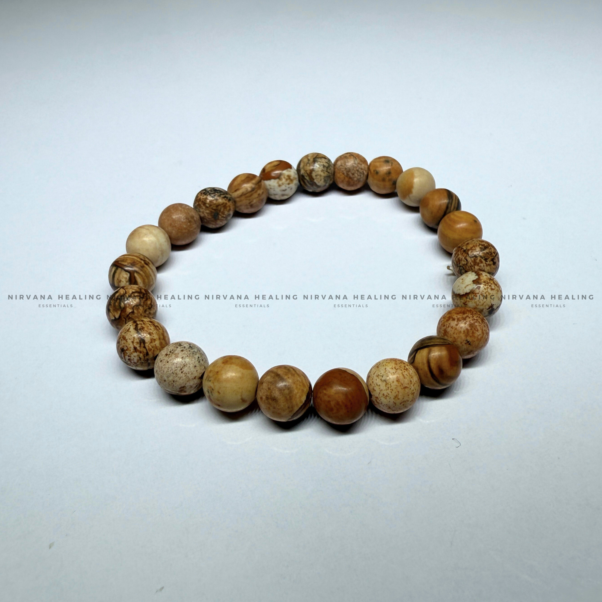 SUN NATURAL ROUND BEADED BRACELET (Creativity, Initiative, Grounding And Strength) - Image 3