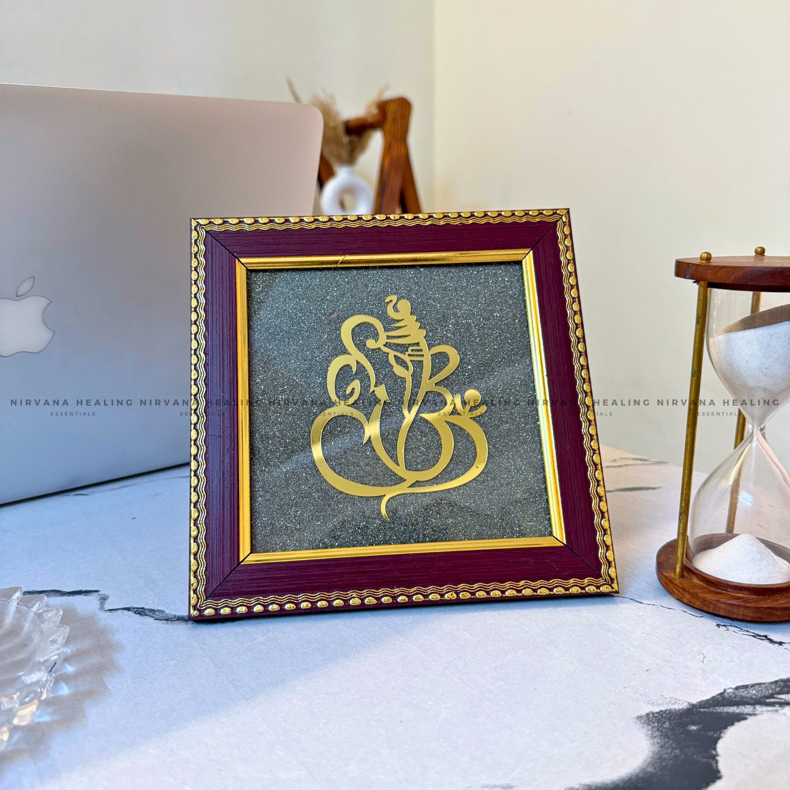 GANESH JI ON RAW PYRITE FRAME (Blessings of Prosperity, Protection & New Beginnings) - Image 6