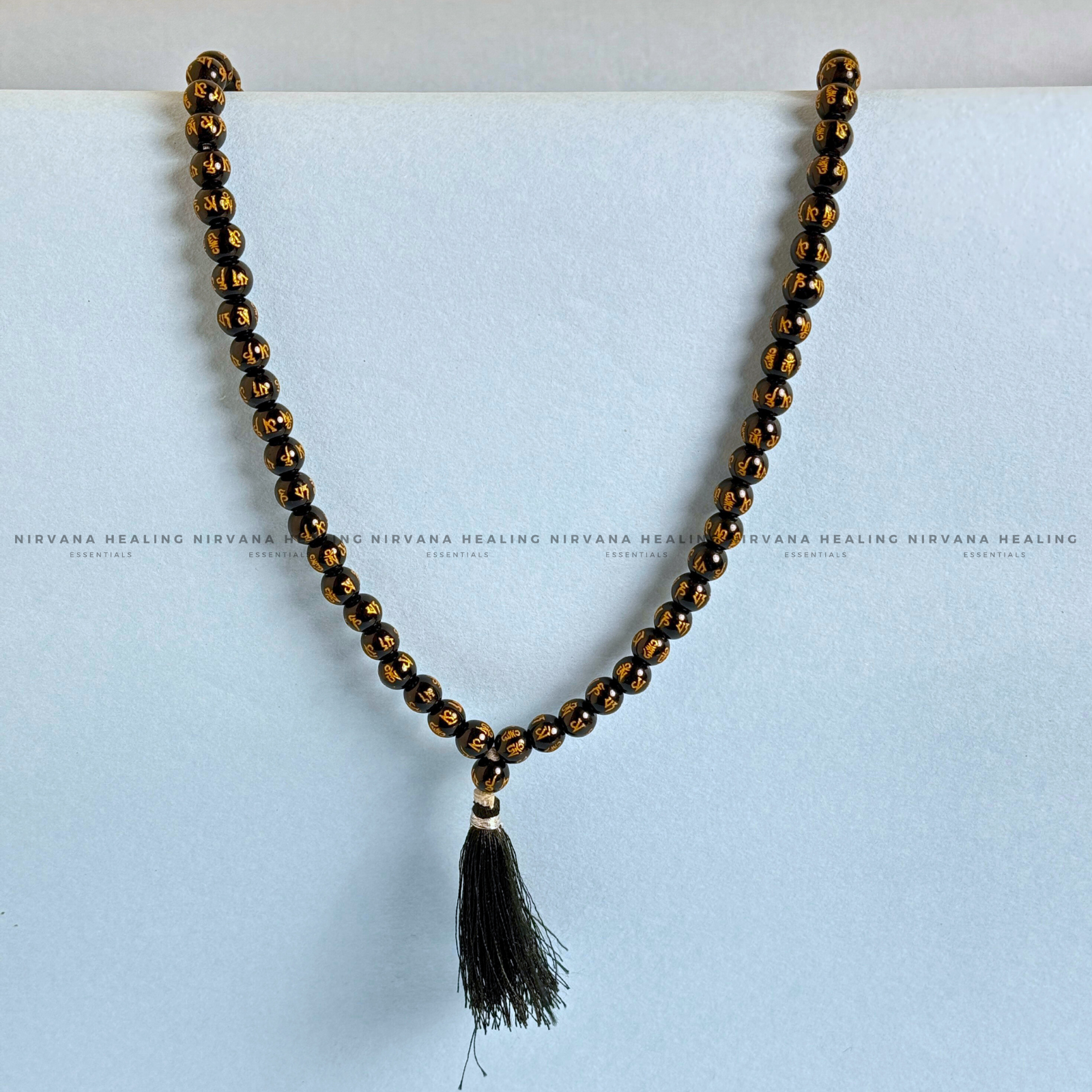 BLACK OM MANI PADME HUM MALA (Compassion, Protection, Spiritual Awakening) - Image 4