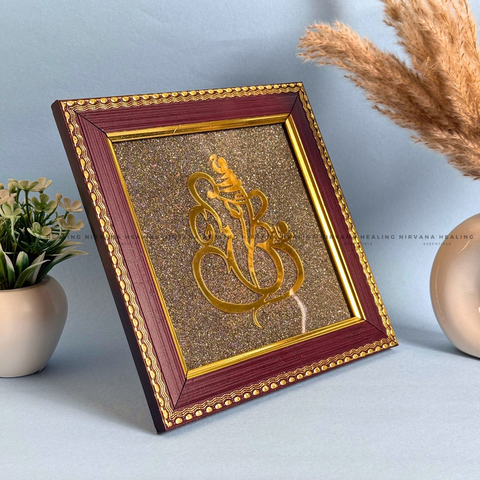 GANESH JI ON RAW PYRITE FRAME (Blessings of Prosperity, Protection & New Beginnings) - Image 5