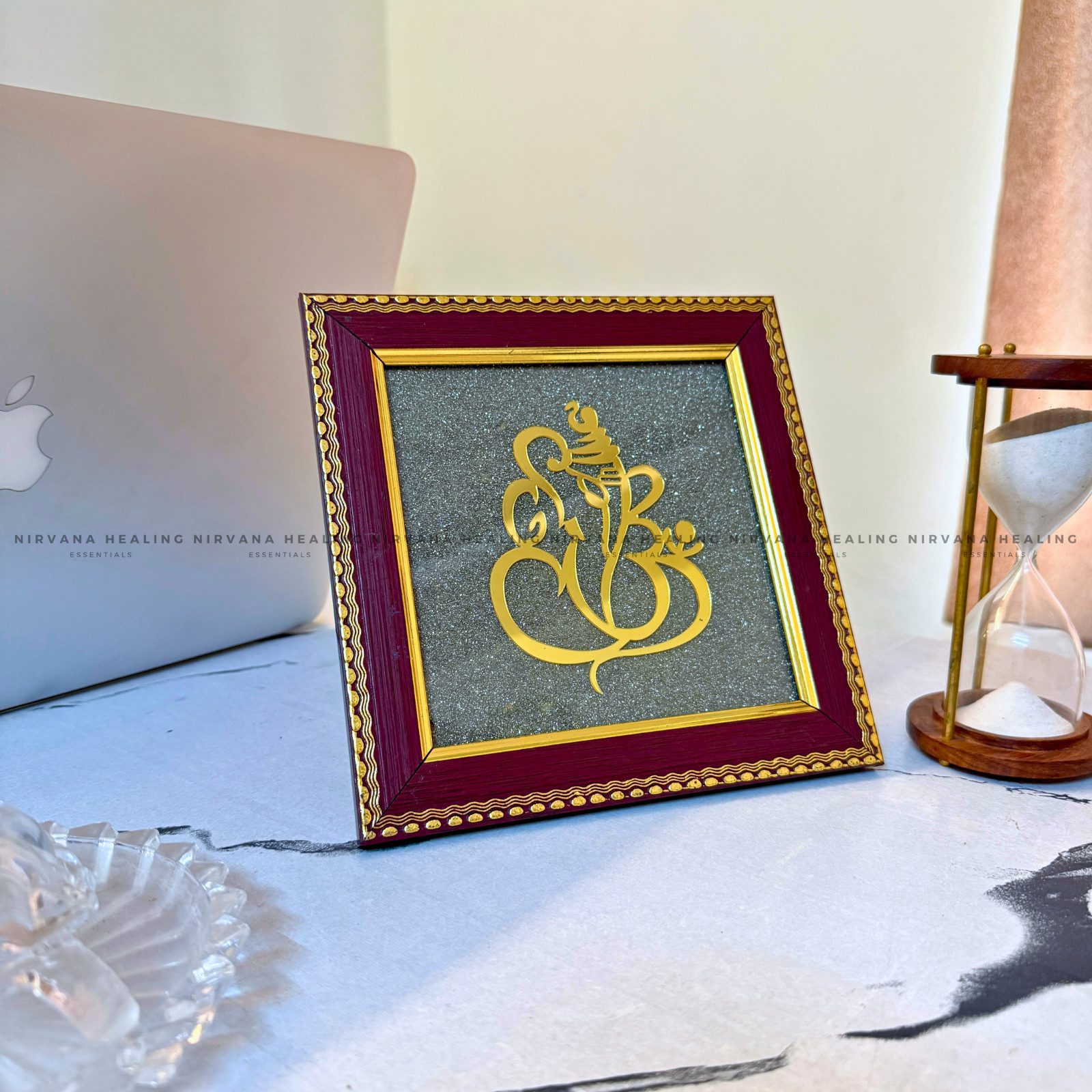 GANESH JI ON RAW PYRITE FRAME (Blessings of Prosperity, Protection & New Beginnings) - Image 4