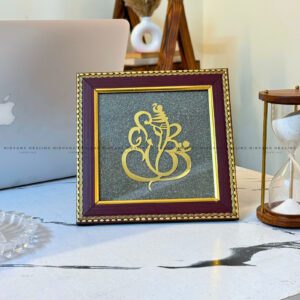 GANESH JI ON RAW PYRITE FRAME (Blessings of Prosperity, Protection & New Beginnings)