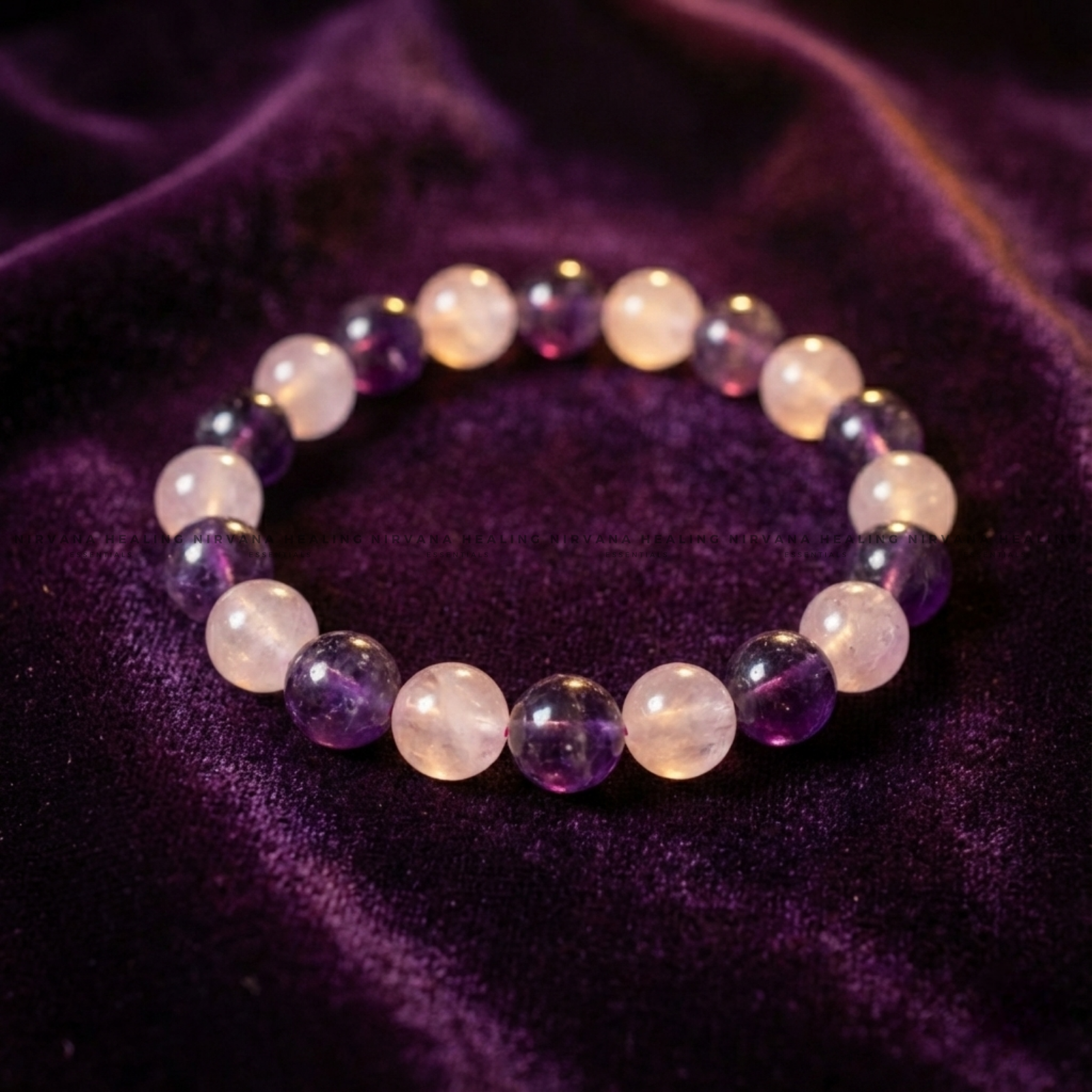 LOVE RITUAL BATH SALT, ROSE QUARTZ + AMETHYST BRACELET AND FLORAL JAR CANDLE GIFT COMBO - Image 5