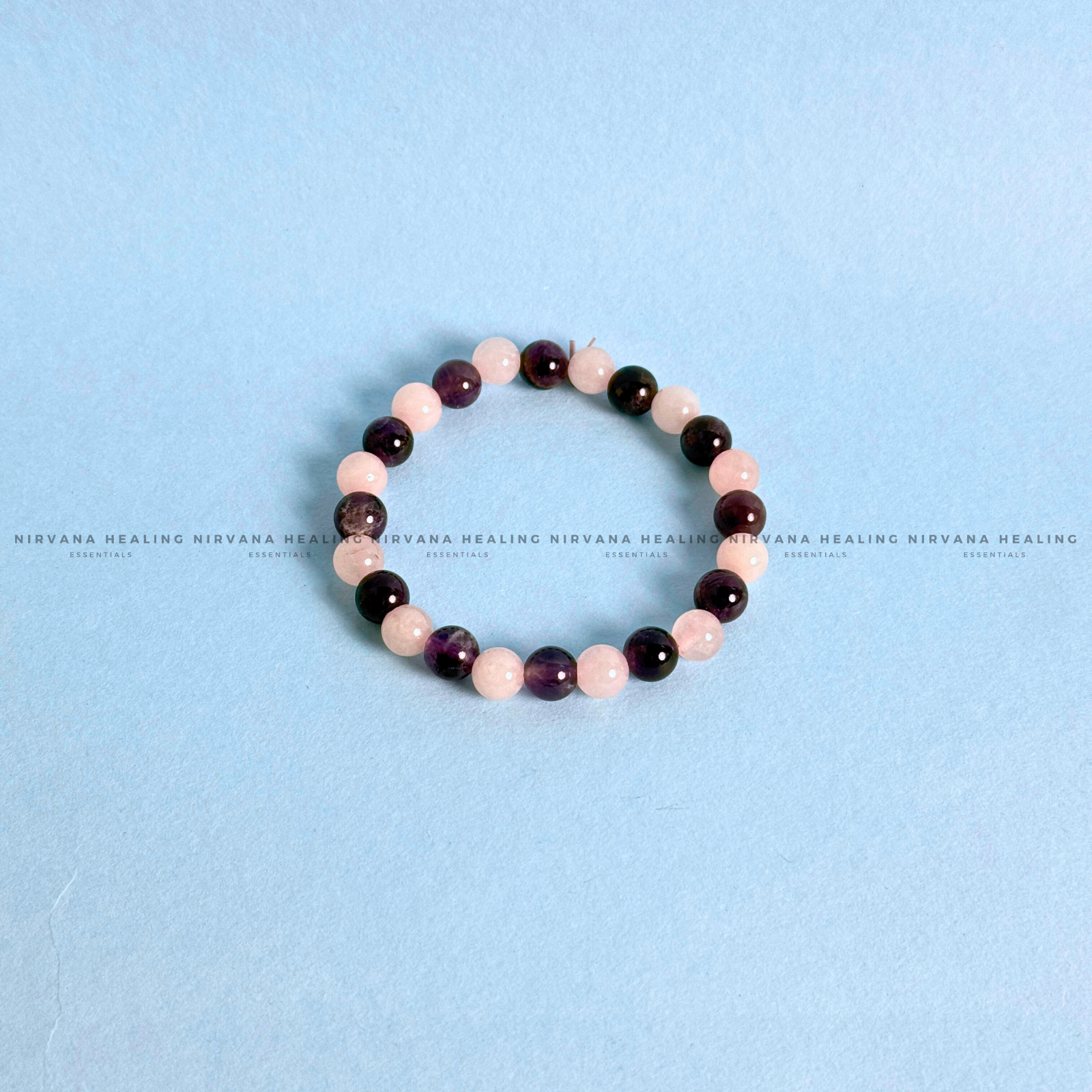 ROSE QUARTZ + AMETHYST BRACELET (Love, Peace & Emotional Healing) - Image 4
