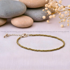DHANALAKSHMI RAW PYRITE ANKLET (Money Magnet, Prosperity, Fame And Abundance)