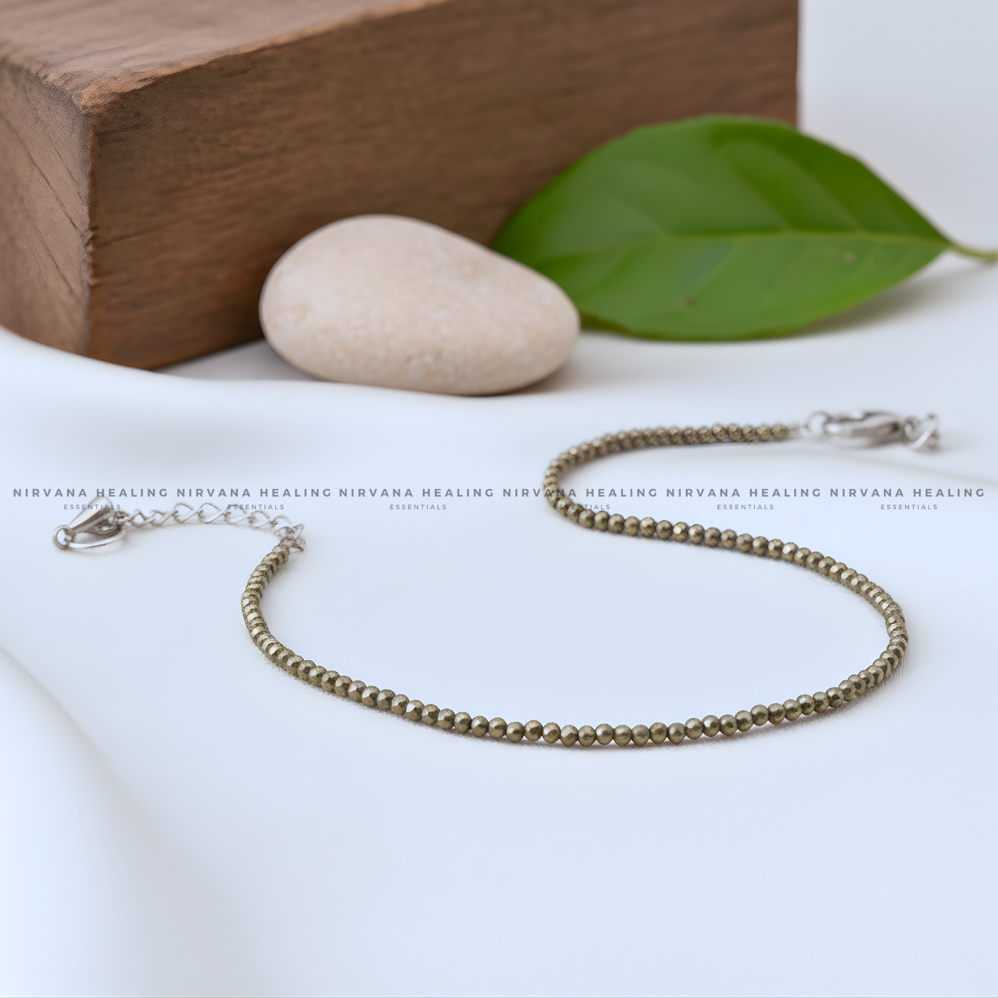 DHANALAKSHMI RAW PYRITE ANKLET (Money Magnet, Prosperity, Fame And Abundance) - Image 2