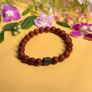 GOLDEN SUNSTONE ROUND BEADED BRACELET (Stone of Joy, Confidence & Personal Power)