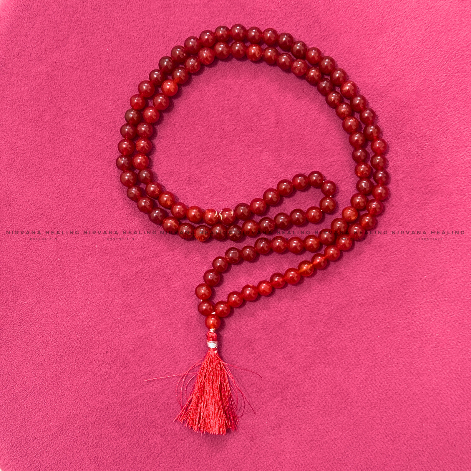 RED CARNELIAN JADE MALA (Creativity, Courage, Passion And Stamina) - Image 3