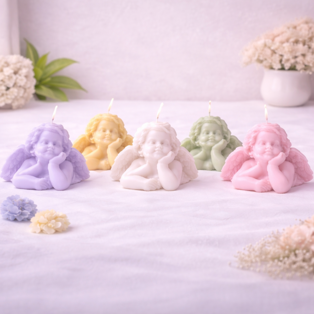 BLISSFUL ANGEL CANDLE (Made From Natural Beeswax)