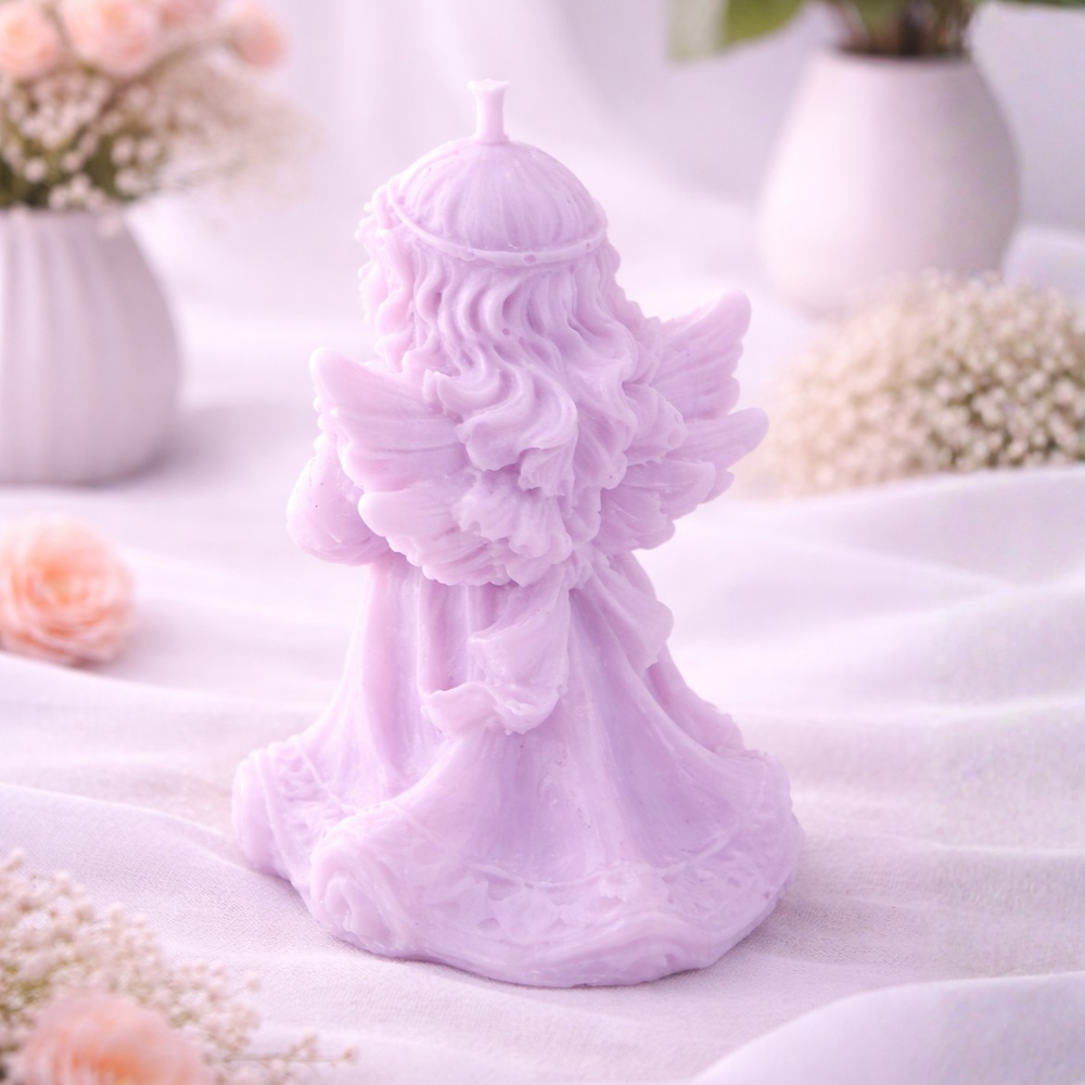 SERENITY PRAYER ANGEL CANDLE (Made From Natural Beeswax) - Image 3