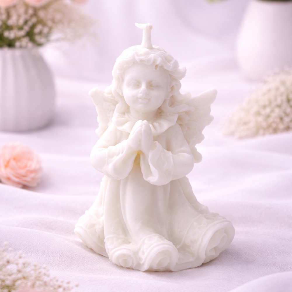 SERENITY PRAYER ANGEL CANDLE (Made From Natural Beeswax) - Image 5
