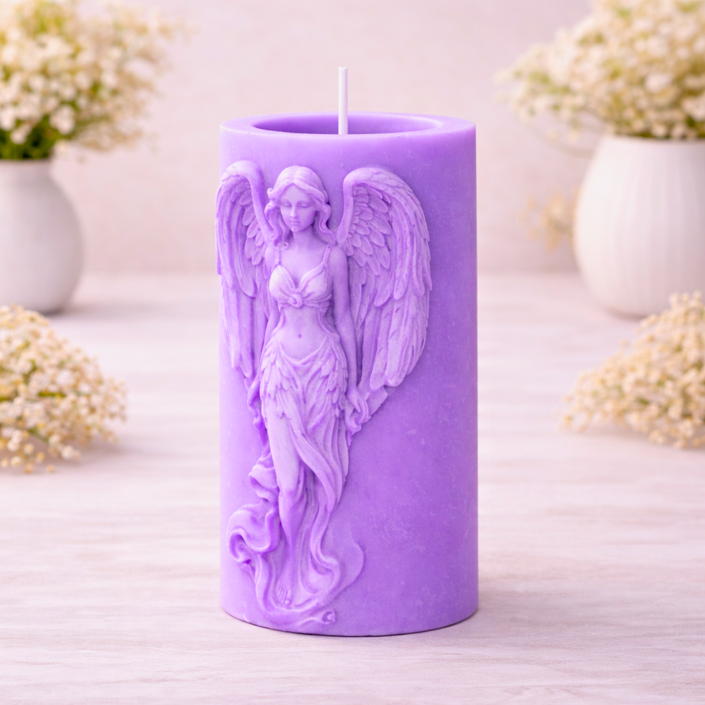 PILLAR ARCHANGEL RITUAL CANDLE (Made From Natural Beeswax) - Image 3