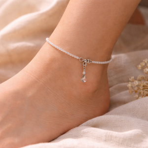 CLEAR QUARTZ ANKLET - Clarity, Amplification, Balanced Energy