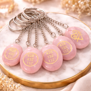 ROSE QUARTZ ZIBU KEYCHAIN - Love, Emotional Healing & Gentle Energy