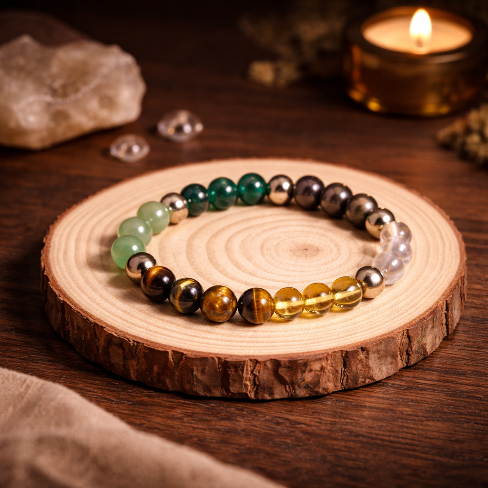 Money Magnet Healing Crystal Bracelet - Wealth, Success & Motivation