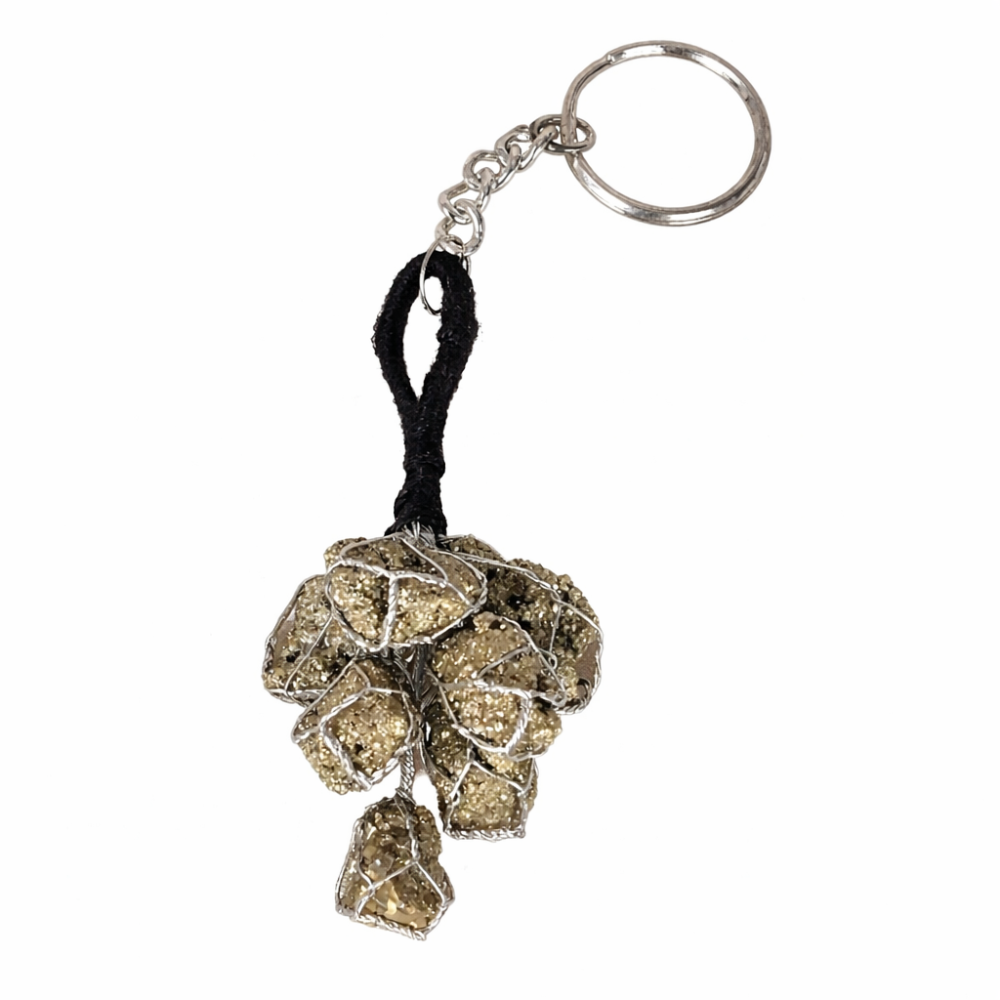 PYRITE STONE KEYCHAIN - Protection, Abundance & Confidence - Image 5