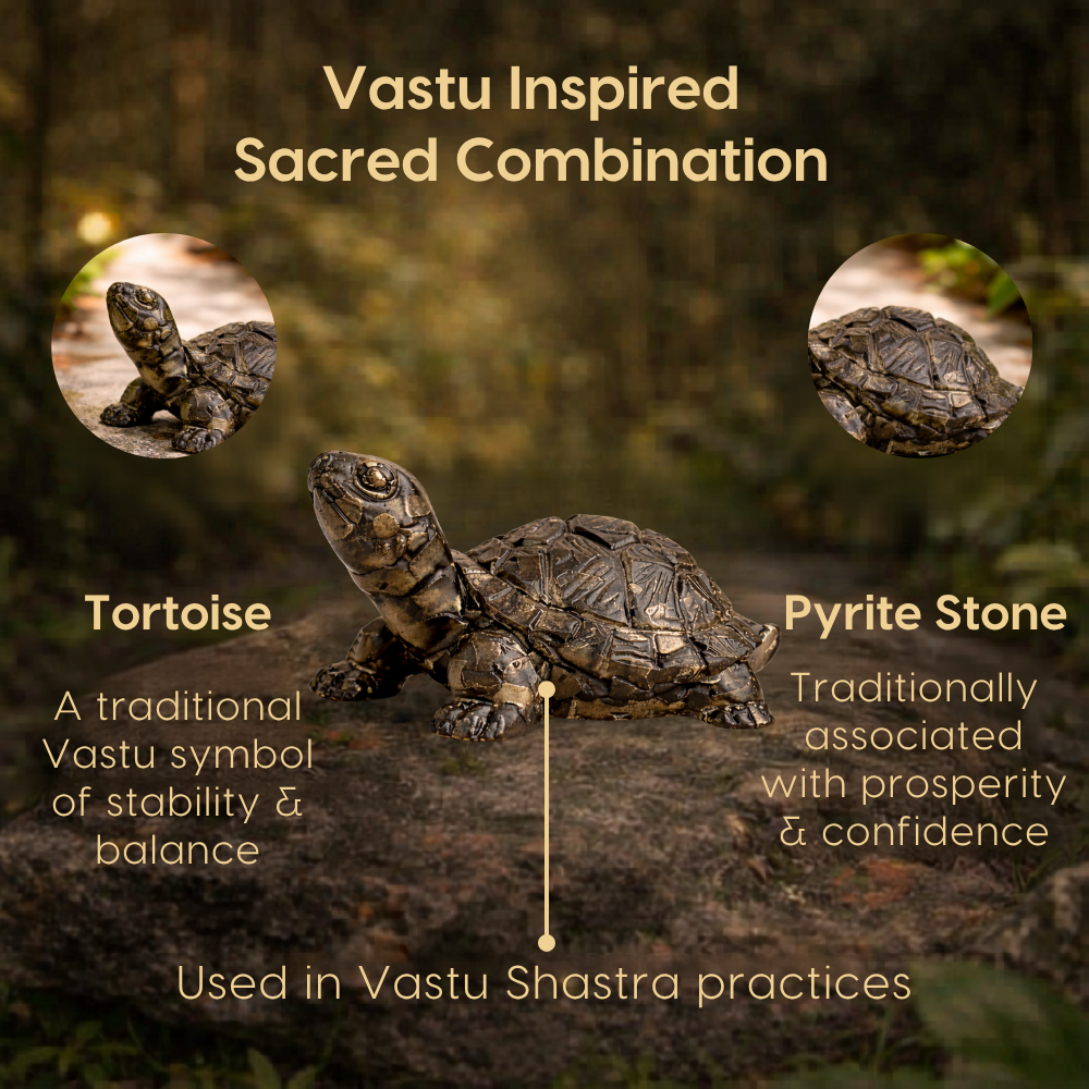 VASTU PYRITE TORTOISE (KACHHUA) - Protection, Stability & Wealth Energy - Image 3