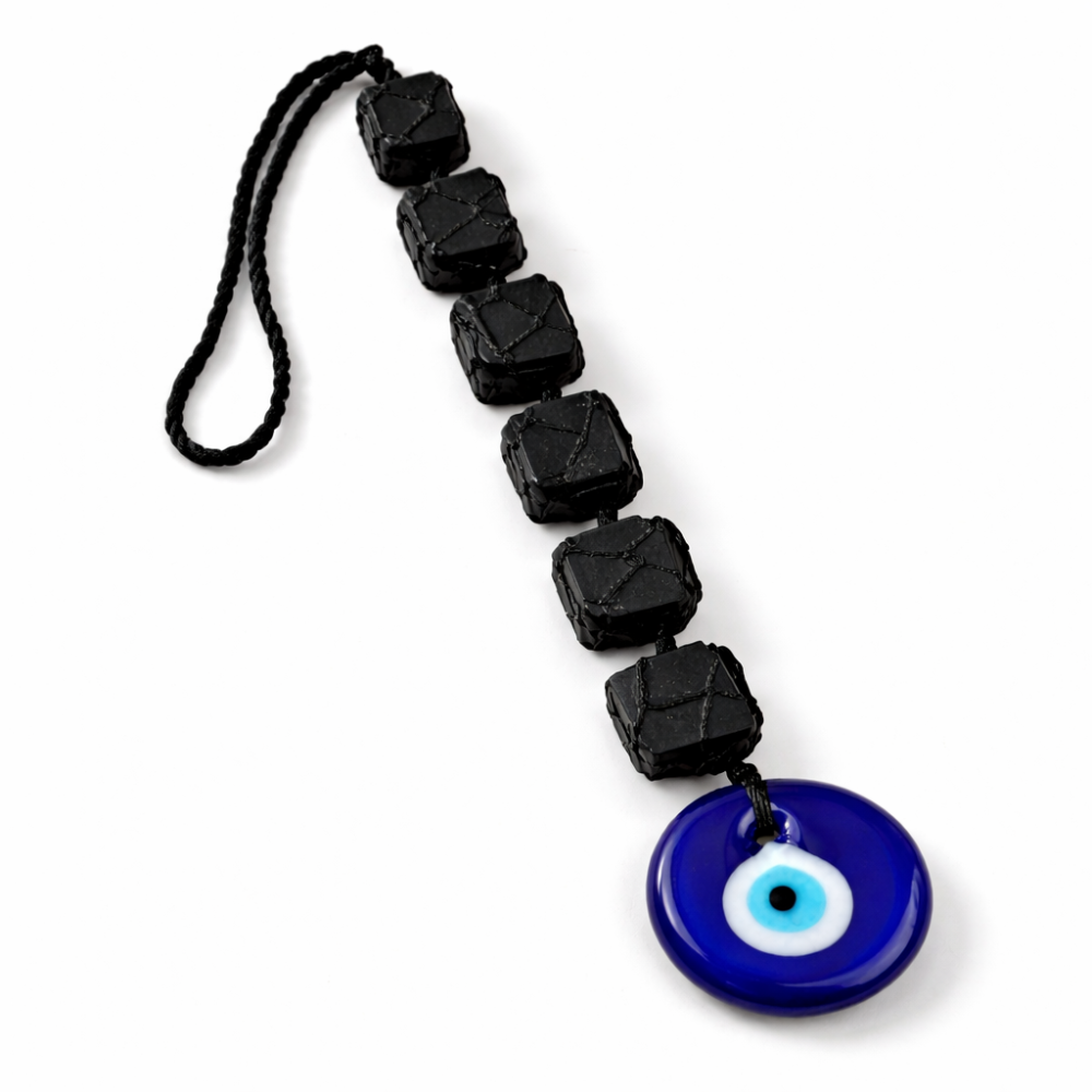 BLACK TOURMALINE CUBES HANGING - Protection, Shielding & Grounding - Image 2