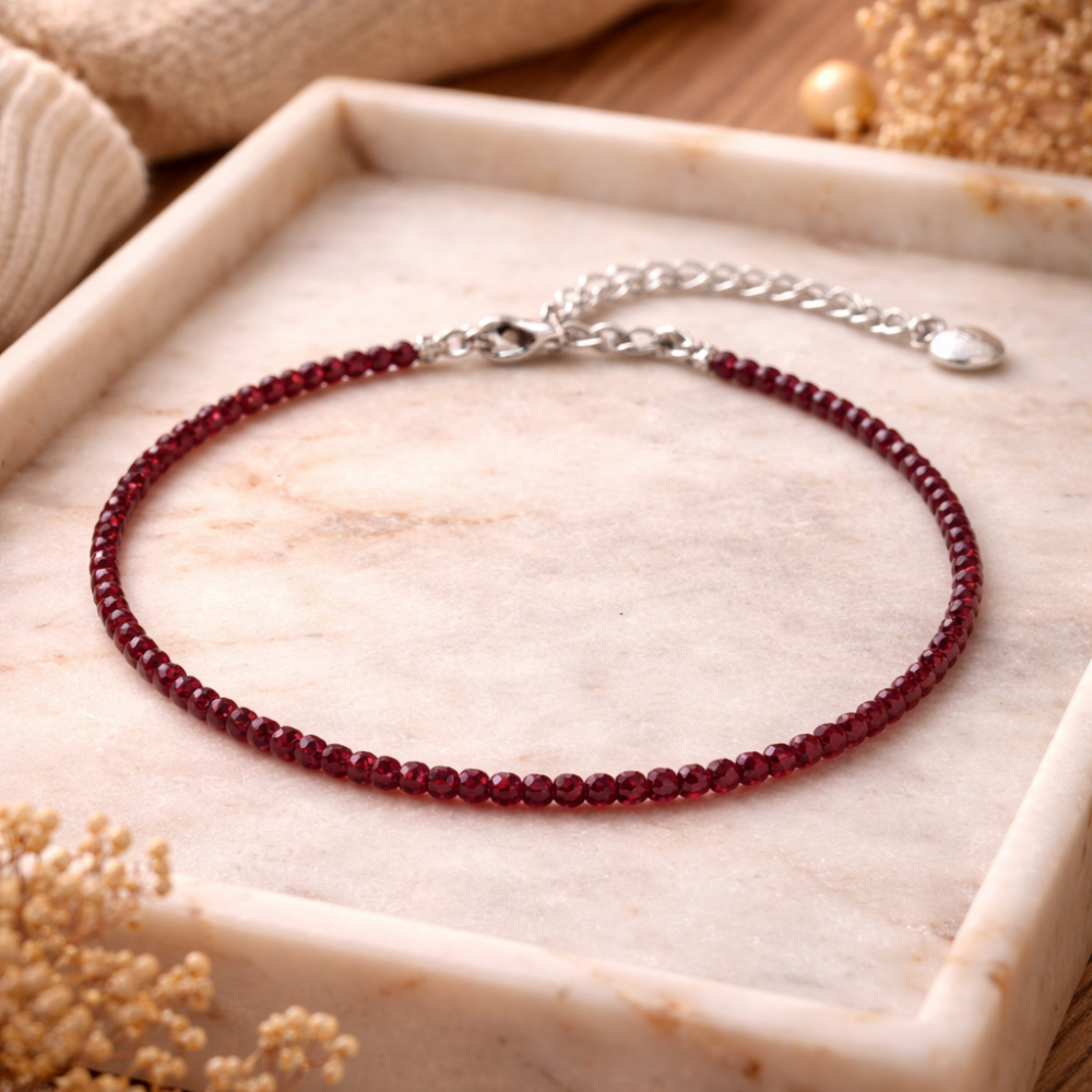 GARNET ANKLET - Passion, Vitality & Ground Energy - Image 5