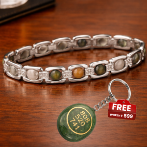 METAL DHAN YOG BRACELET With (FREE GREEN AVENTURINE ZIBU KEYCHAIN)