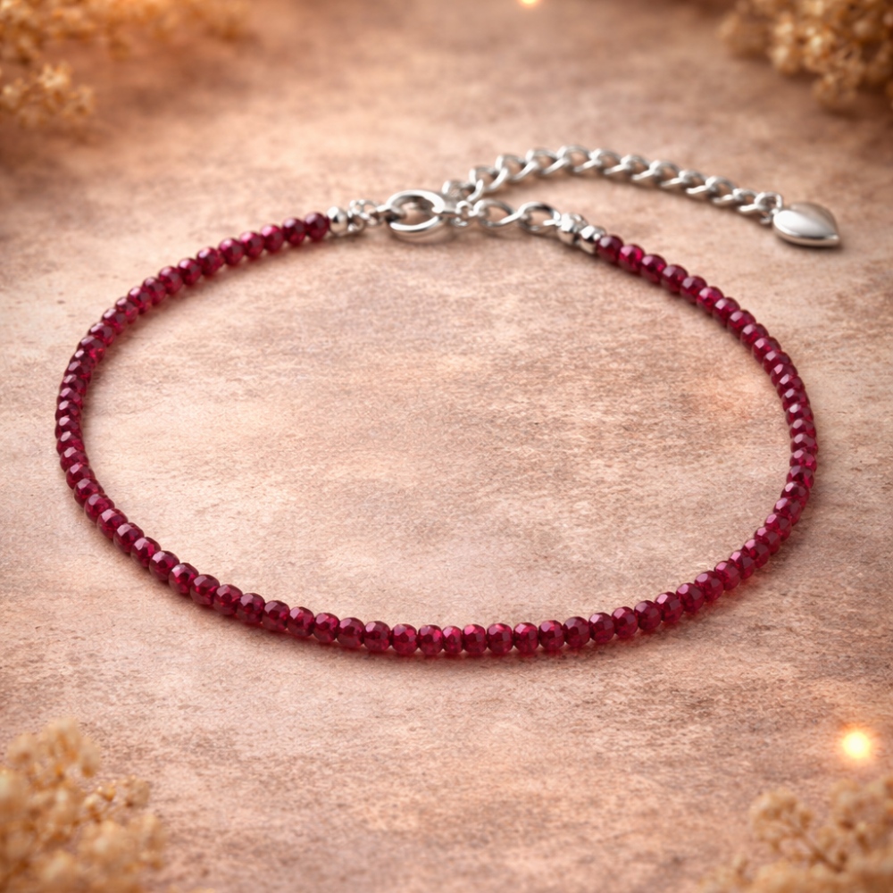 GARNET ANKLET - Passion, Vitality & Ground Energy - Image 3